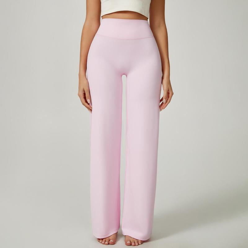 Straight Leggings Bottoms Wide Leg Pants for Women High Waist Stretch Casual Sweatpants Lift Buttocks and Flatten Abdomen Vacation Wear Yoga Fitness Gym Clothing