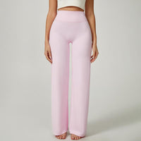 Straight Leggings Bottoms Wide Leg Pants for Women High Waist Stretch Casual Sweatpants Lift Buttocks and Flatten Abdomen Vacation Wear Yoga Fitness Gym Clothing
