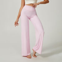 Straight Leggings Bottoms Wide Leg Pants for Women High Waist Stretch Casual Sweatpants Lift Buttocks and Flatten Abdomen Vacation Wear Yoga Fitness Gym Clothing