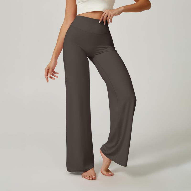 Straight Leggings Bottoms Wide Leg Pants for Women High Waist Stretch Casual Sweatpants Lift Buttocks and Flatten Abdomen Vacation Wear Yoga Fitness Gym Clothing